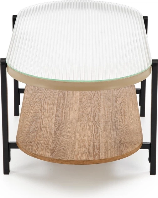 Журнальний столик Halmar KAMALA 110 см Натуральний/Чорний (5905248136090) - зображення 3