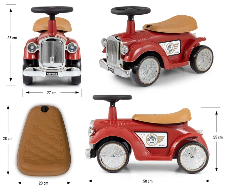 Pojazd Milly Mally Royce Burgund (5907090700931) - obraz 14