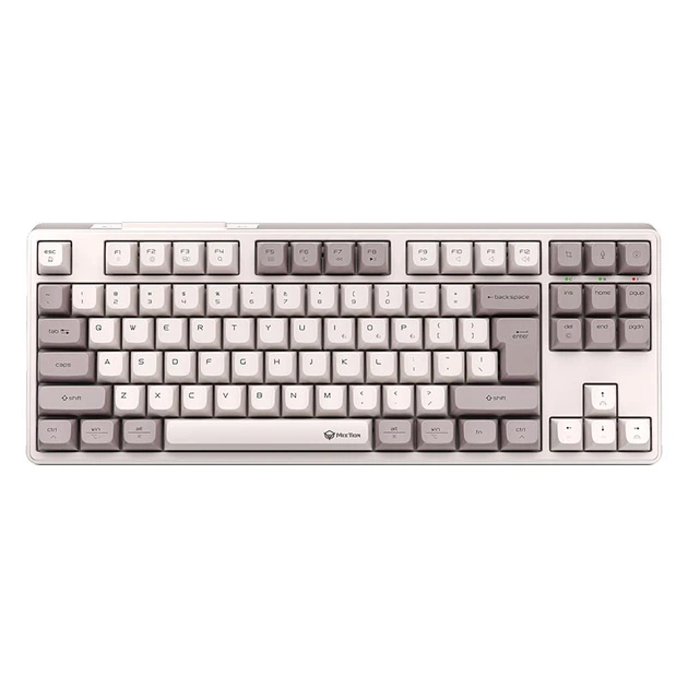 Ігрова клавіатура Meetion Tri-Mode RGB Backlit Mechanical Keyboard MK14 |BT5.0/2.4G/Wired| (UA/ru/EN Layouts) White - Фото 3 Ігрова клавіатура Meetion Tri-Mode RGB Backlit Mechanical Keyboard MK14 |BT5.0/2.4G/Wired| (UA/ru/EN Layouts) White - зображення 3