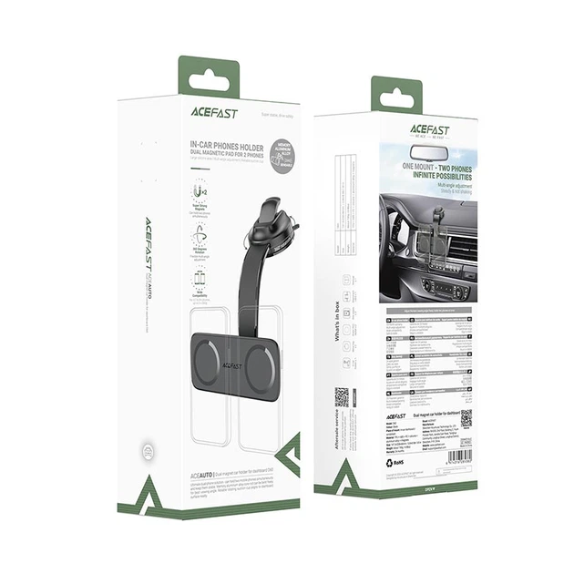Держатель ACEFAST dual magnet car holder for dashboard D60 |4.7-6.9"| Black - Фото 8 Держатель ACEFAST dual magnet car holder for dashboard D60 |4.7-6.9"| Black - изображение 8