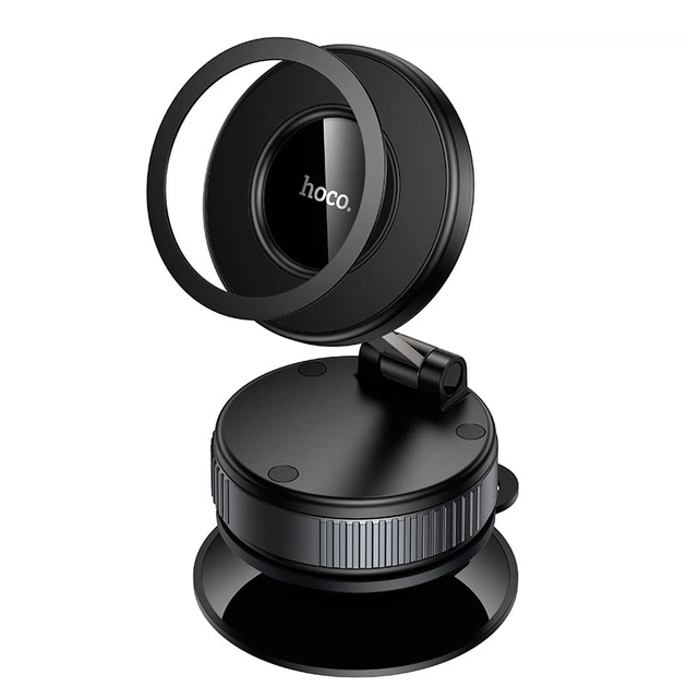 Автомобільний тримач Hoco H86 Dragon manual suction cup magnetic holder Black - изображение 6