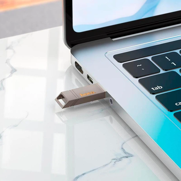 Флеш-накопичувач HOCO UD13 256GB USB 3.2 Grey (17585) - зображення 4