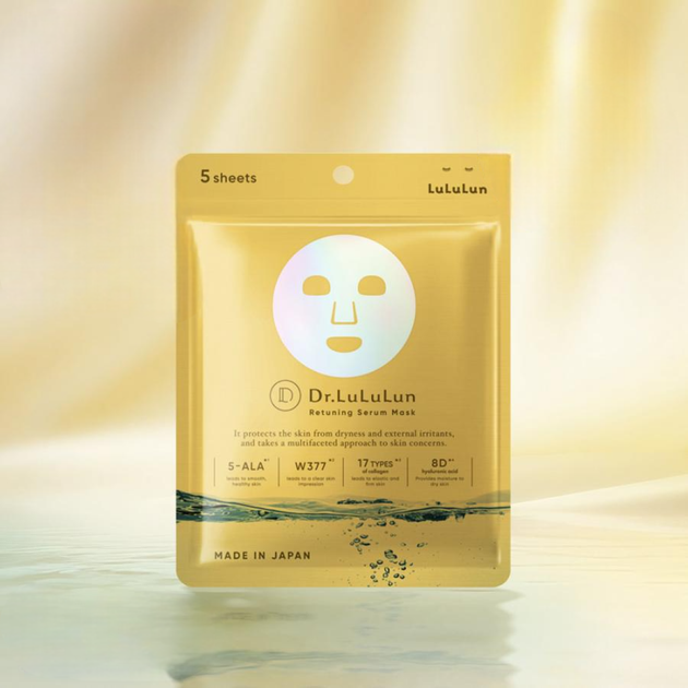 Сывороточная маска с 5-ALA кислотой LuLuLun Retuning Serum Mask 5 шт (4580794012343) - изображение 3