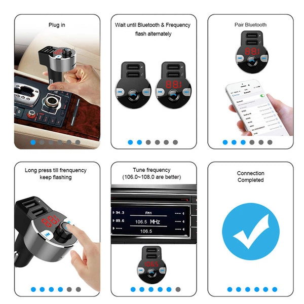 FM-трансмиттер Vention Bluetooth 4.2 support microSD (CJCB0) - изображение 7