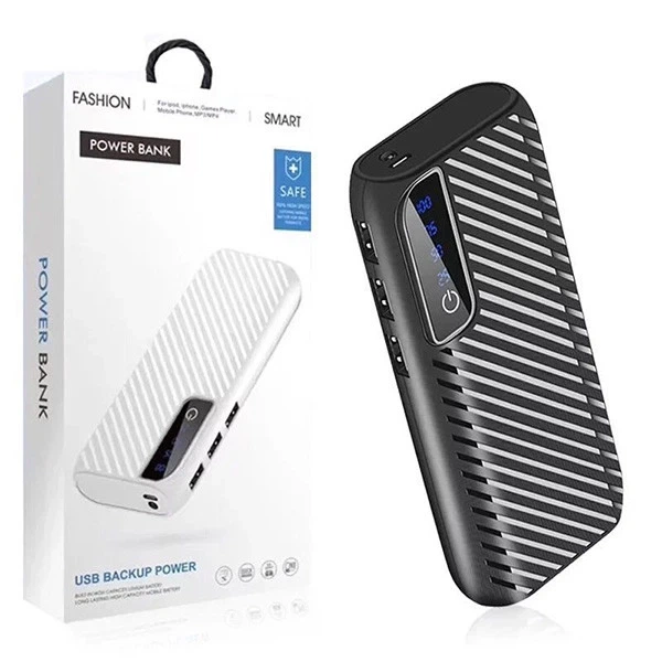 Павер банк Power Bank Fashion 50000 mAh ,LED дисплей ,3 USB выхода Черный (LM-122-3053) - Фото 4 Павер банк Power Bank Fashion 50000 mAh ,LED дисплей ,3 USB выхода Черный (LM-122-3053) - изображение 4