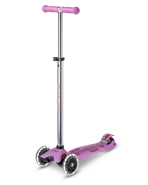 Дитячий самокат Micro Maxi Deluxe Glow LED Сяйнисто-пурпуровий (mx127) - зображення 2