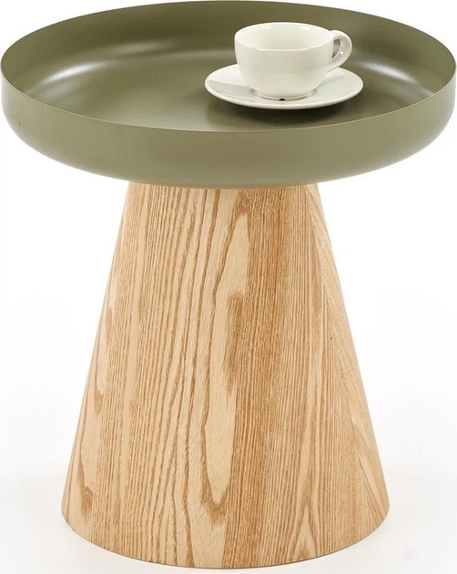 Ława Halmar GINA 40 cm Naturalny/Zielony (5905248135840) - obraz 2