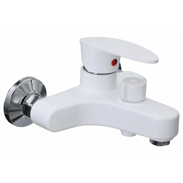 Змішувач для ванни Plamix Cezar-009 EURO PM0736 без шланга лійки та кронштейна білий - Фото 1 Змішувач для ванни Plamix Cezar-009 EURO PM0736 без шланга лійки та кронштейна білий - изображение 1