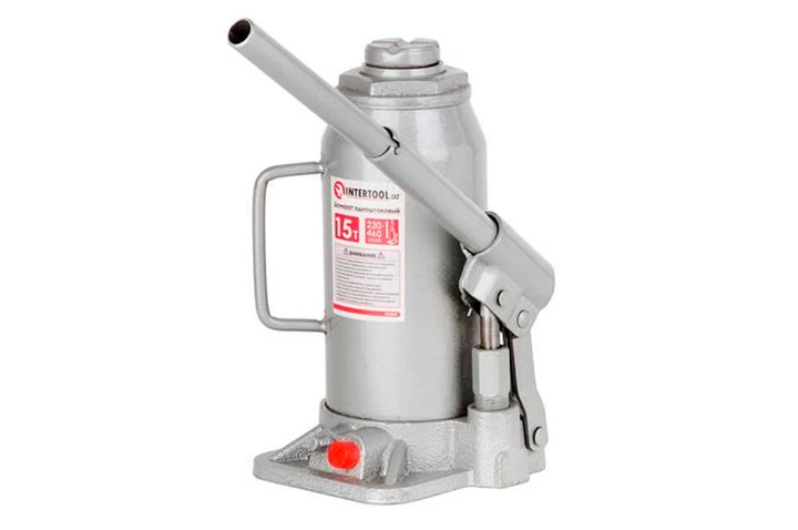 Домкрат гидравлический Intertool 15 т х 460 мм одноштоковый (GT0027) - изображение 2