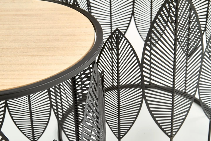 Zestaw ław Halmar FOLLA Czarny 2 szt (5905248107427) - obraz 4