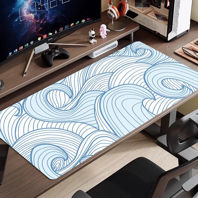 Игровой Коврик для Мыши 900x400x4мм (XXL) Дизайн Sea Waves. Гладкая Поверхность, Прорезиненный. Толщина 4 мм - Фото 5 Игровой Коврик для Мыши 900x400x4мм (XXL) Дизайн Sea Waves. Гладкая Поверхность, Прорезиненный. Толщина 4 мм - изображение 5