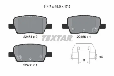 Гальмівні колодки Textar (2246401) - зображення 2
