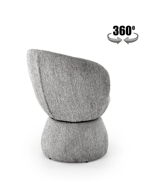 Krzesło do kuchni i salonu Halmar K581 obrotowe Popielate (V-CH-K/581-KR-POPIELATY) (5905248156180) - obraz 2