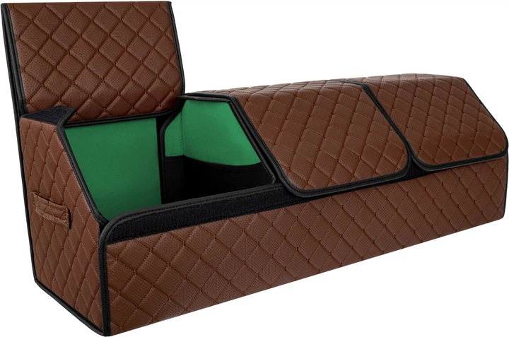 Сумка-органайзер в багажник EVAtech ECO MultiOpen XXL 30x30x90 см Коричнева з коричневою ниткою (EHECMXXLZZBG) - Фото 4 Сумка-органайзер в багажник EVAtech ECO MultiOpen XXL 30x30x90 см Коричнева з коричневою ниткою (EHECMXXLZZBG) - зображення 4