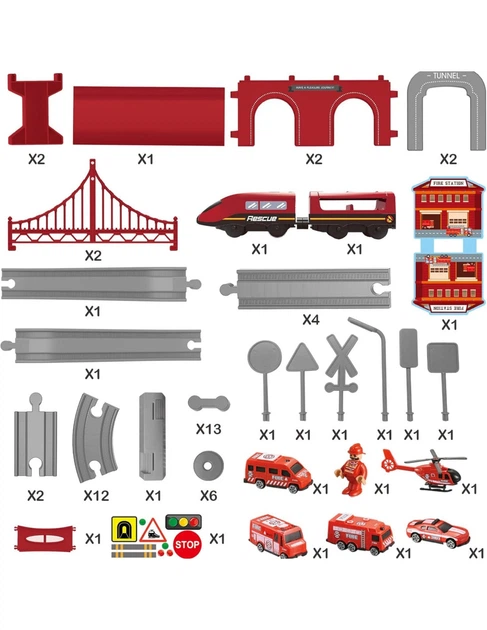 Kolejka elektryczna Woopie Pendolino Straż Pożarna 66 elementów (5906280657444) - obraz 4