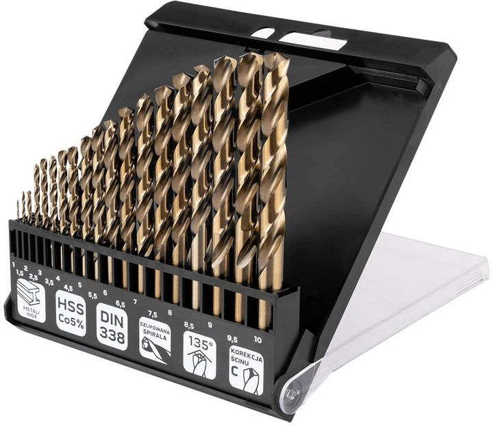 Набір свердел по металу Neo Tools 19 шт. (5906692003198) - зображення 2