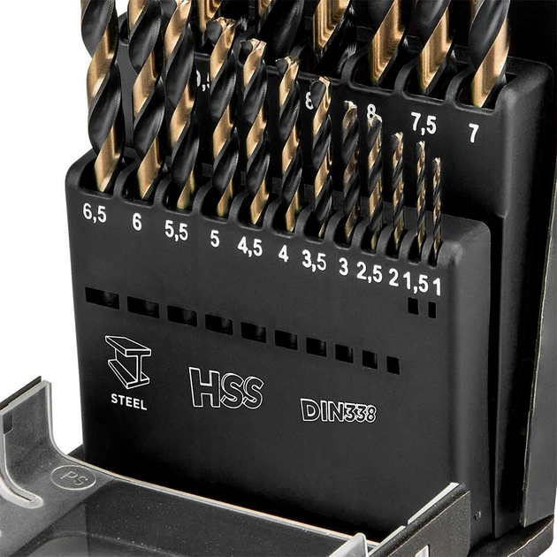 Набір свердел по металу Neo Tools 19 шт. (5906692003198) - зображення 3