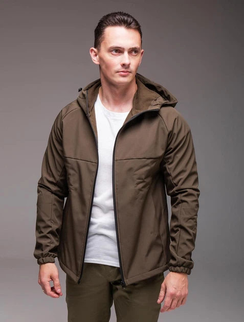 Мужская демисезонная куртка Soft Shell на флисе хакі XL 2065 - зображення 3