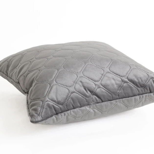 Подушка декоративна 50×70 ТЕП VELOUR темно-сіра Dark Grey, велюр, м’яка, антиалергенна - зображення 4