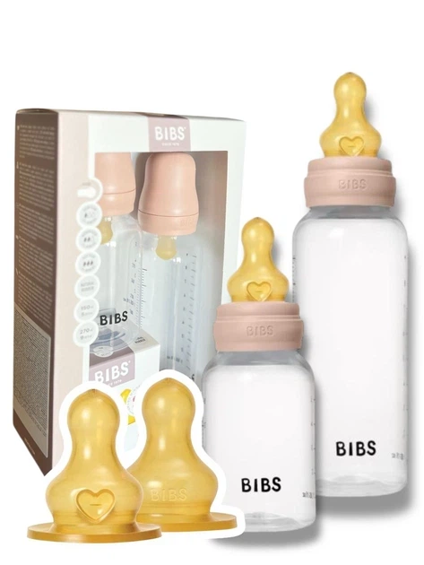 Набір дитячих пляшечок BIBS Blush Grow and Flow Round Latex 150 мл/270 мл - Фото 4 Набір дитячих пляшечок BIBS Blush Grow and Flow Round Latex 150 мл/270 мл - изображение 4