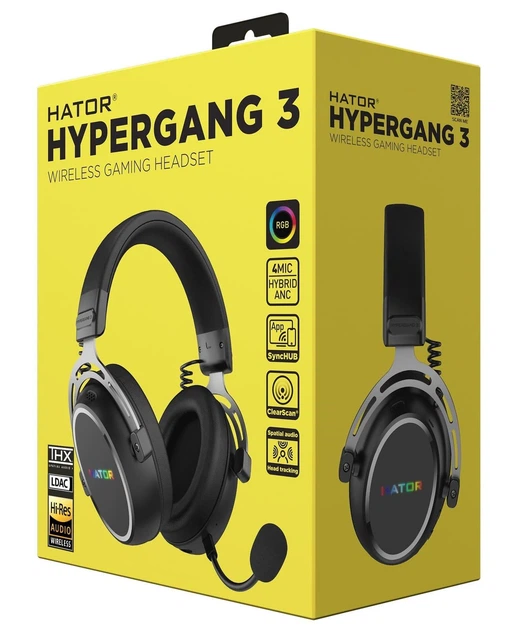 Игровая гарнитура HATOR Hypergang 3 Hi-Res Wireless Black (ESH55) - Фото 10 Игровая гарнитура HATOR Hypergang 3 Hi-Res Wireless Black (ESH55) - изображение 10