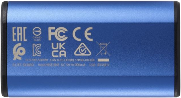 SSD диск ADATA Elite SE880 1TB USB 3.2 Gen2x2 Type-C 3D NAND (QLC) Blue (AELI-SE880-1TCBU) - зображення 5