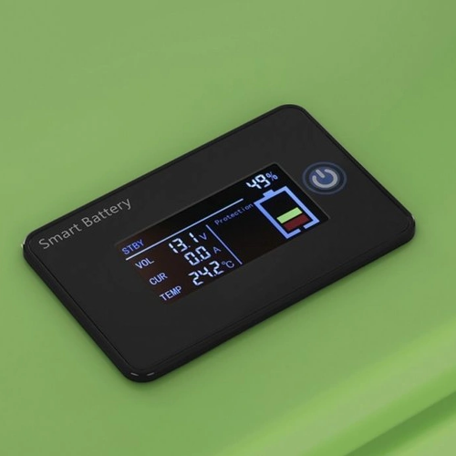 Акумулятор LiFePO4 12В 100А•ч 6000 циклів з LCD-дисплеєм Зелений - зображення 2