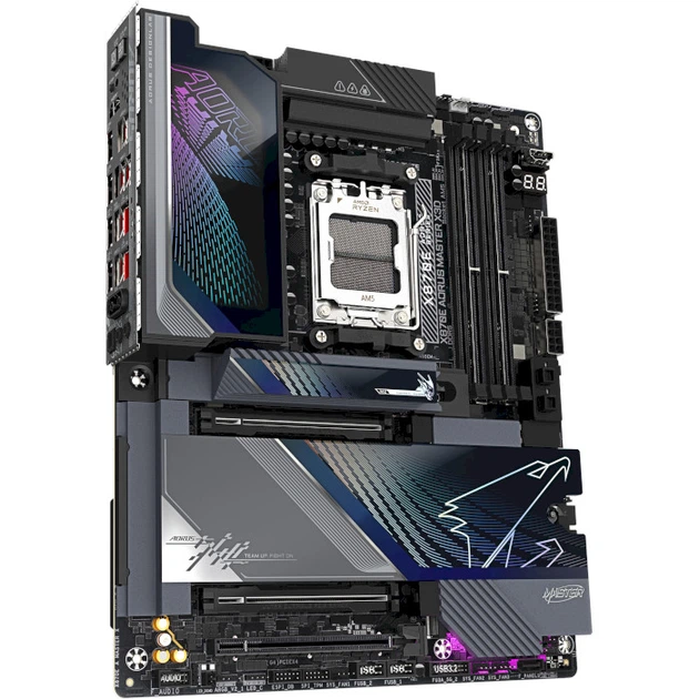 Материнская плата GIGABYTE AORUS X870E Master X3D ATX sAM5 AMD X870E 4xDDR5 5xM.2 2xSATA HDMI 2xUSB4 10 GbE Black - изображение 2