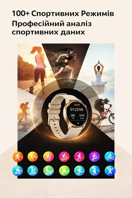 Смарт годинник Y85 з AMOLED дисплеєм золотистий - Фото 4 Смарт годинник Y85 з AMOLED дисплеєм золотистий - зображення 4