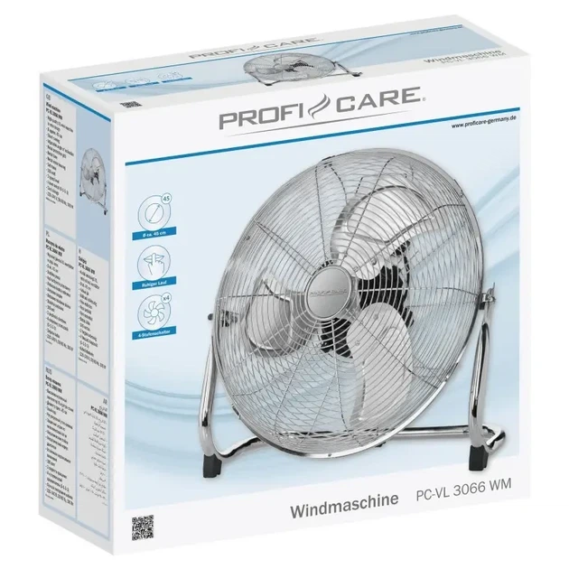 Потужний циркуляційний вентилятор ProfiCare PC-VL 3066 WM, 100 Вт, 45 см, металевий корпус, 3 швидкості - зображення 7
