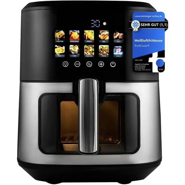Аэрофритюрница ProfiCook PC-FR 1286 H 6,5 л, 1700 Вт, без масла, сенсорное управление - изображение 2