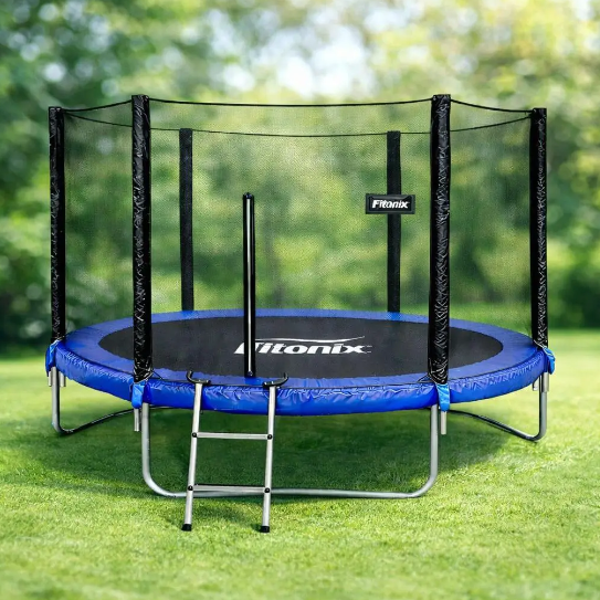 Батут Fitonix 252 см (8 ft) усилен до 120 кг с защитной сеткой 160 см и стремянкой для детей и взрослых - Фото 1 Батут Fitonix 252 см (8 ft) усилен до 120 кг с защитной сеткой 160 см и стремянкой для детей и взрослых - изображение 1