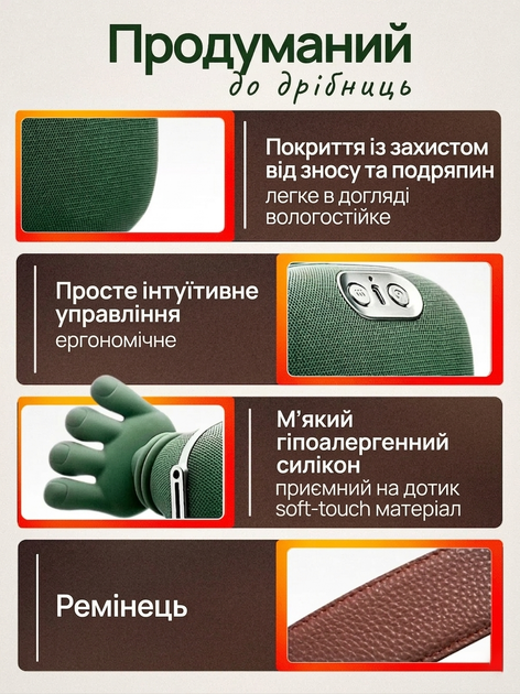 Массажер для спины и шеи аккумуляторный с имитацией рук, подогревом, 3 режимы работы, USB-зарядка - Фото 2 Массажер для спины и шеи аккумуляторный с имитацией рук, подогревом, 3 режимы работы, USB-зарядка - изображение 2