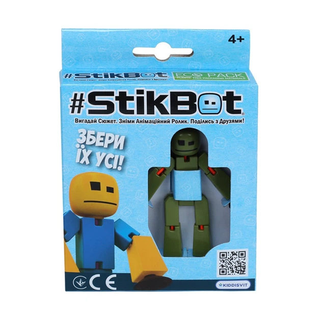 Фигурка для анимационного творчества StikBot TST616-23UAKDM милитари - Фото 1 Фигурка для анимационного творчества StikBot TST616-23UAKDM милитари - изображение 1