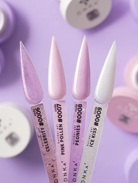 Моделювальний гель DNKa' Builder Gel #0007 Pink Pollen на 15 мл для зміцнення нігтів - зображення 3