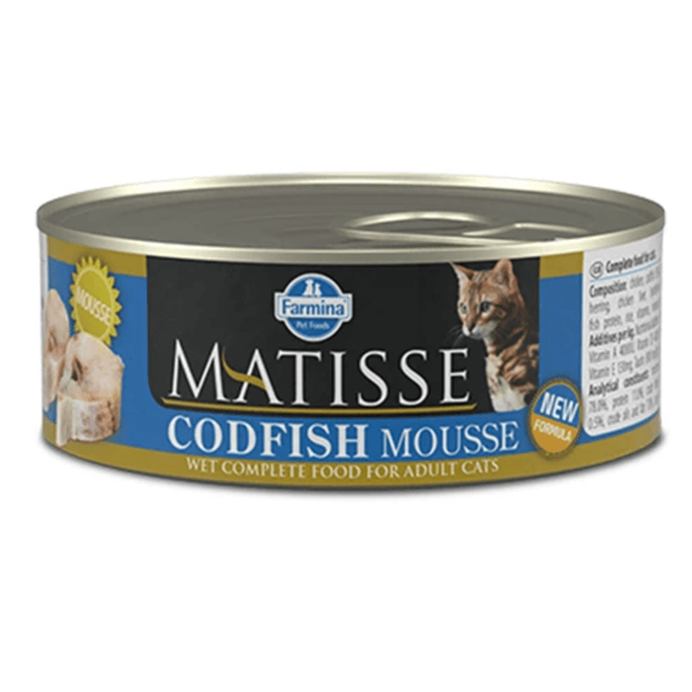 Вологий корм Farmina Matisse Cat Mousse Codfish для дорослих котів, з тріскою, 85 г (162039) - Фото 1 Вологий корм Farmina Matisse Cat Mousse Codfish для дорослих котів, з тріскою, 85 г (162039) - зображення 1