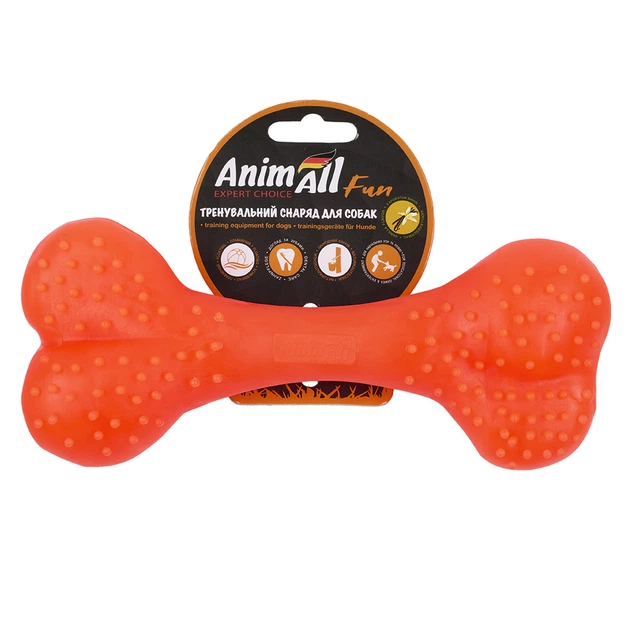 Іграшка AnimAll Fun кость для собак, помаранчева, 25 см (113018) - Фото 1 Іграшка AnimAll Fun кость для собак, помаранчева, 25 см (113018) - зображення 1