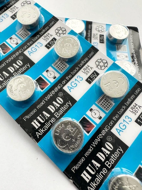 Батарейка HUA DAO AG13 LR44 Alkaline 357A 1,5V Blister, 10 штук - Фото 4 Батарейка HUA DAO AG13 LR44 Alkaline 357A 1,5V Blister, 10 штук - изображение 4