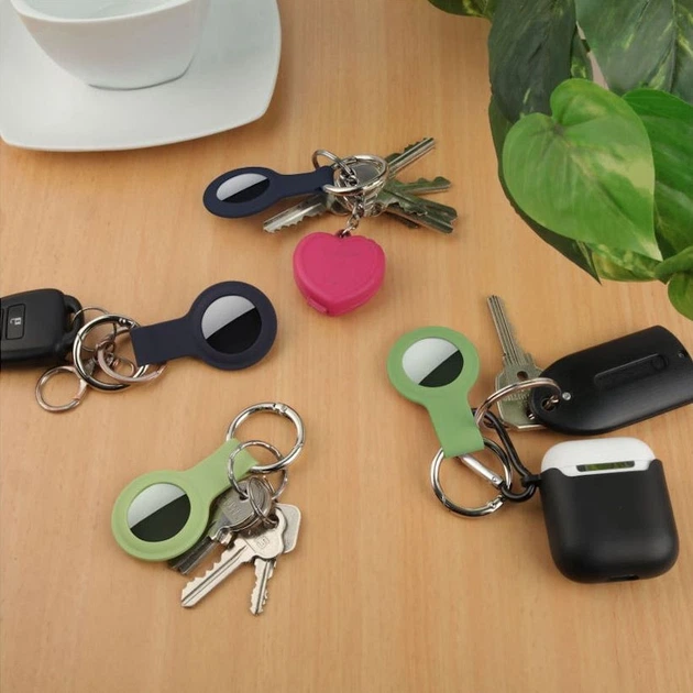 Чехол для поисковой метки Apple AirTag Silicone Key Ring Sage Green HC [147823] - изображение 2