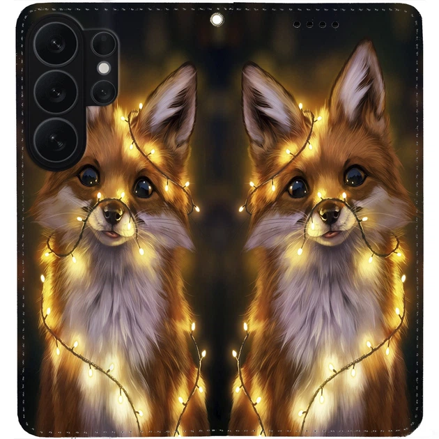 Чохол-книжка BoxFace для Samsung Galaxy S26 Ultra (S948) Лисичка у Гірляндах (71602) - зображення 3