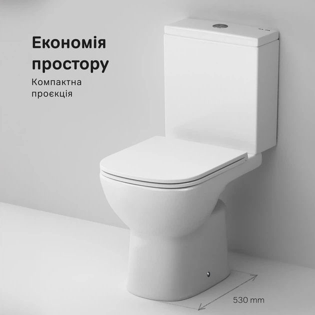 Унитаз-компакт Am.Pm Pride CPA8900SC с сиденьем Soft Close дюропласт - изображение 6