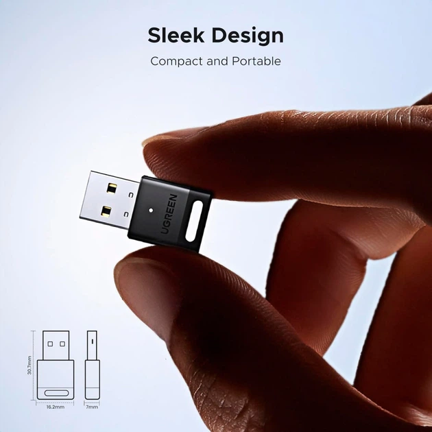 Bluetooth-адаптер Ugreen USB Bluetooth 5.4 CM748 Black (45134) - зображення 5