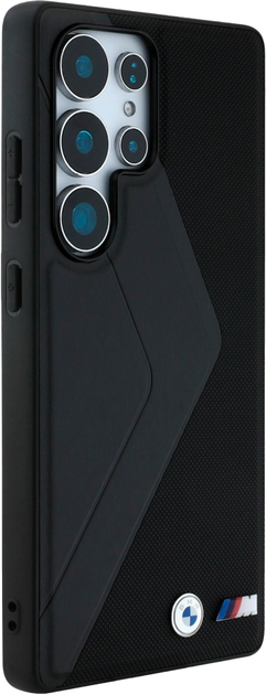 Etui BMW Leather Oversized Stripes MagSafe do Samsung Galaxy S25 Ultra Black (3666339441777) - obraz 4