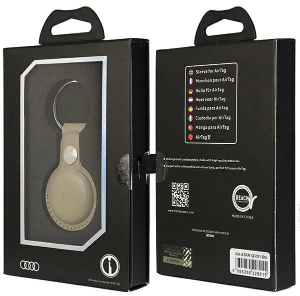 Чохол-брелок Audi для Apple AirTag Beige (6955250228015) - зображення 7