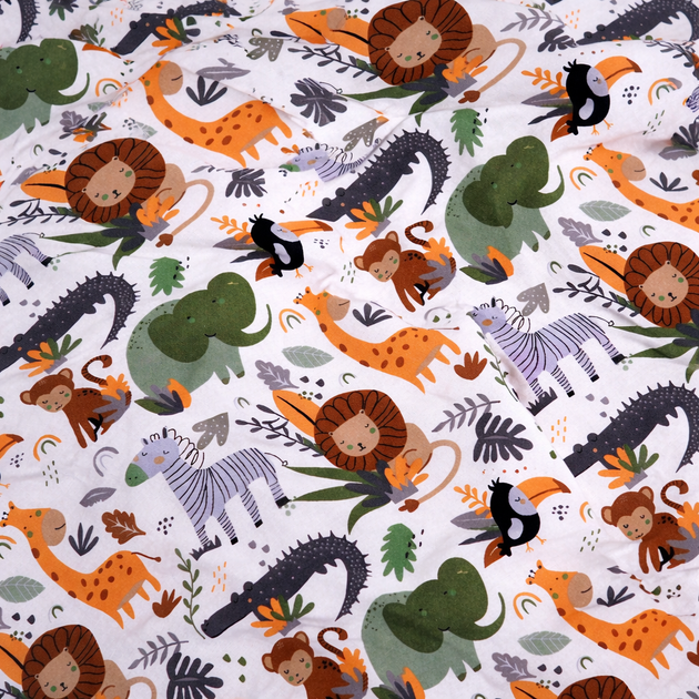Простынь MirSon Полуторная 150х220 см 17-0920 Jungle Friends Ranforce Elite (2200012570852) - Фото 6 Простынь MirSon Полуторная 150х220 см 17-0920 Jungle Friends Ranforce Elite (2200012570852) - изображение 6