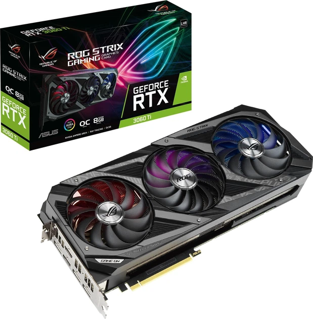 Відеокарта ASUS RTX 3060Ti 8Gb ROG Strix Gaming OC (ROG-STRIX-RTX3060TI-O8G-GAMING) (GDDR6, 256 bit, PCI-E v4.0 x16) Б/в - зображення 6