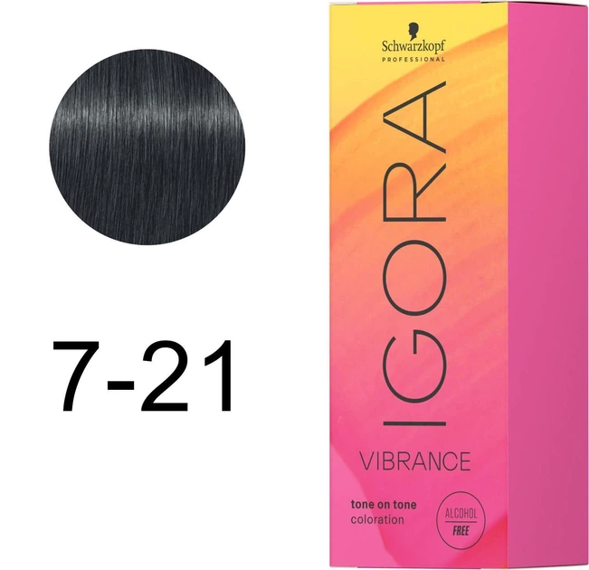 Краска для волос Schwarzkopf Professional Igora Vibrance 7-21 Пепельный кедр 60мл - изображение 2