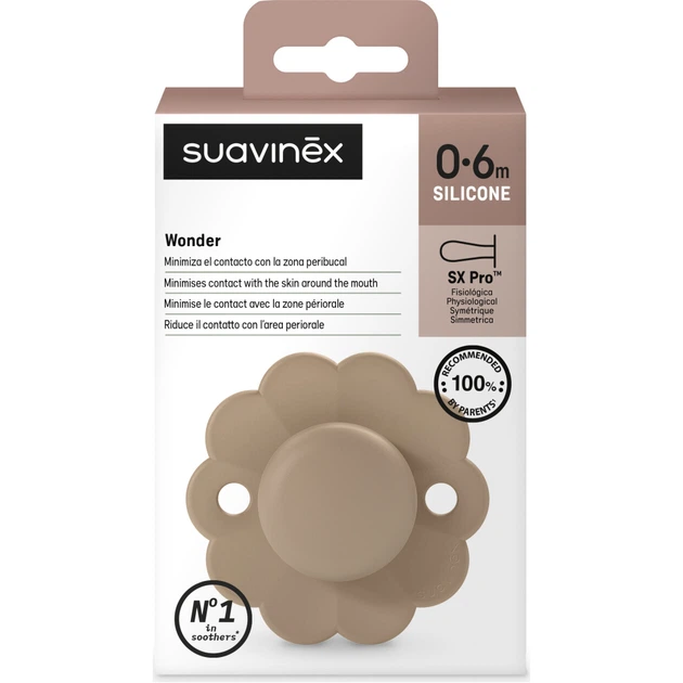 Пустушка Suavinex Wonder фізіологічна, 0-6 міс. бежева (308372) - Фото 3 Пустушка Suavinex Wonder фізіологічна, 0-6 міс. бежева (308372) - зображення 3