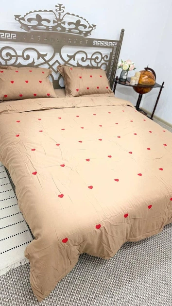 Комплект постільної білизни Italy Quilt Cover Страйп-Сатін з ковдрею літньою 230х200см Бежевий - Фото 4 Комплект постільної білизни Italy Quilt Cover Страйп-Сатін з ковдрею літньою 230х200см Бежевий - зображення 4