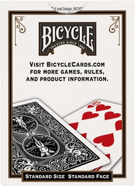 Гральні карти Bicycle Standard Playing Cards Чорні - зображення 4